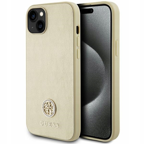 Originální pouzdro Guess pro iPhone 15 14 13 6.1" zlaté pouzdro obal zadní kryt