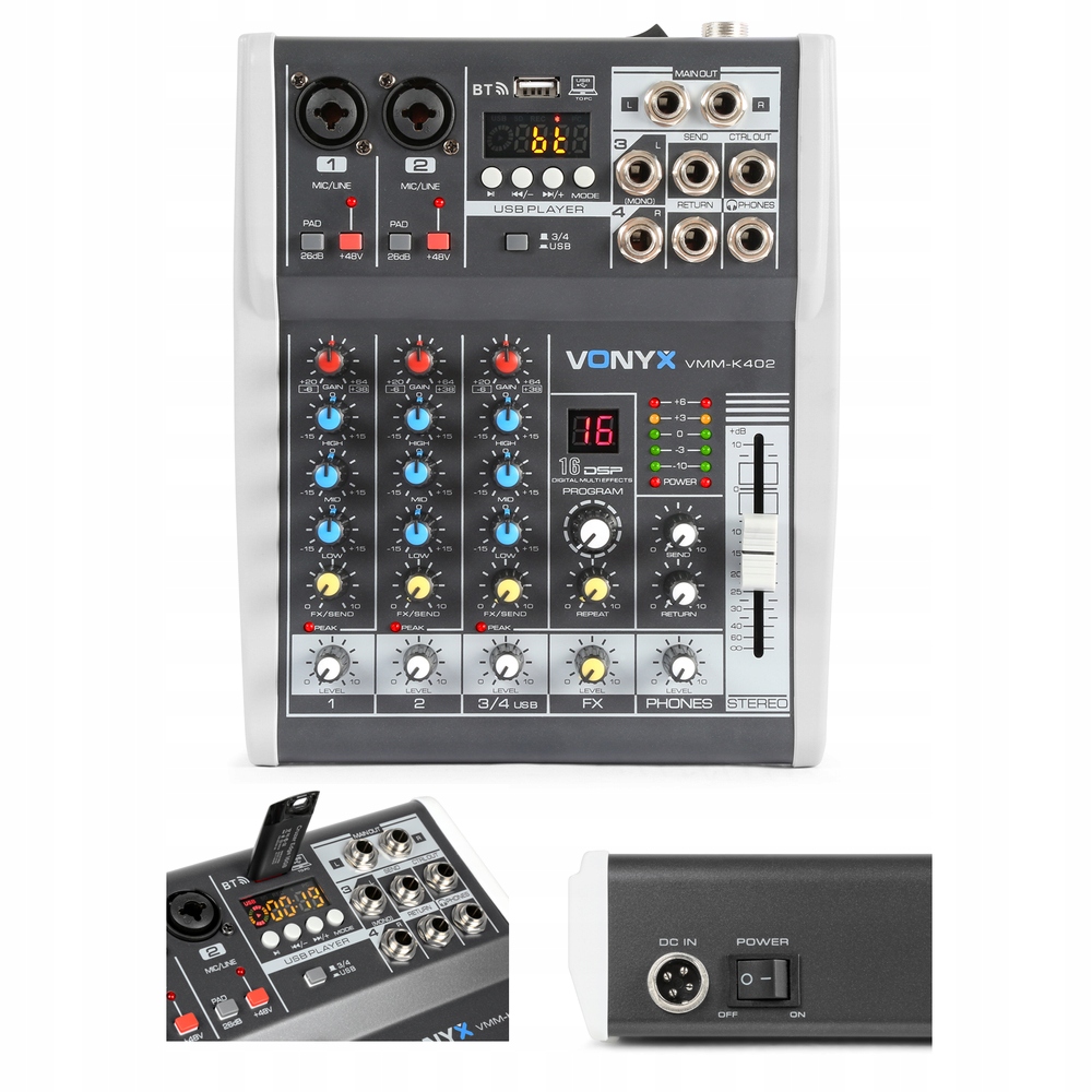 Mikser Vonyx VMM-K402 4 - kanałowy