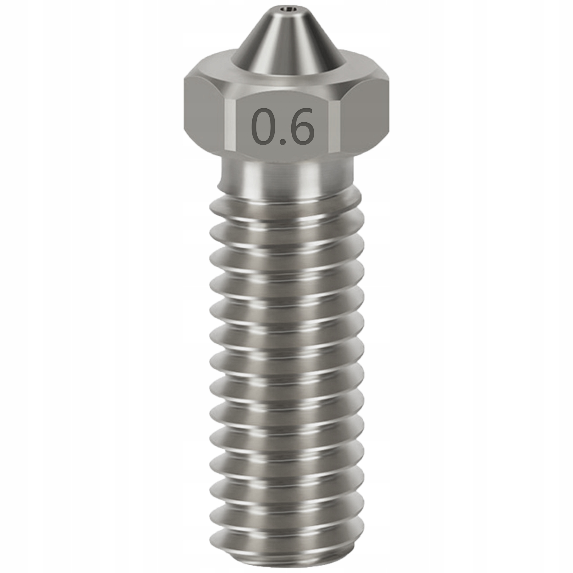 DYSZA V6 VOLCANO STAL 0.6 mm 1.75mm M6 DRUK 3D