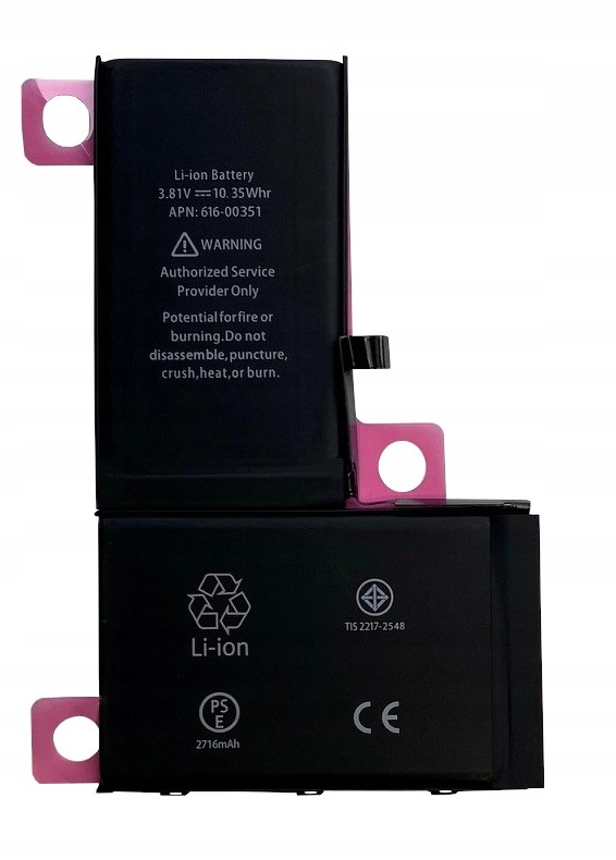 

Bateria iphone X 2716 mAh Klej kondycja 100%