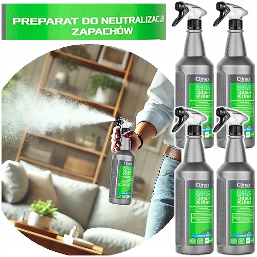 Levně Clinex Neutralizátor Pachů Nano Protect Silver Osvěžovač 1L 4 ks