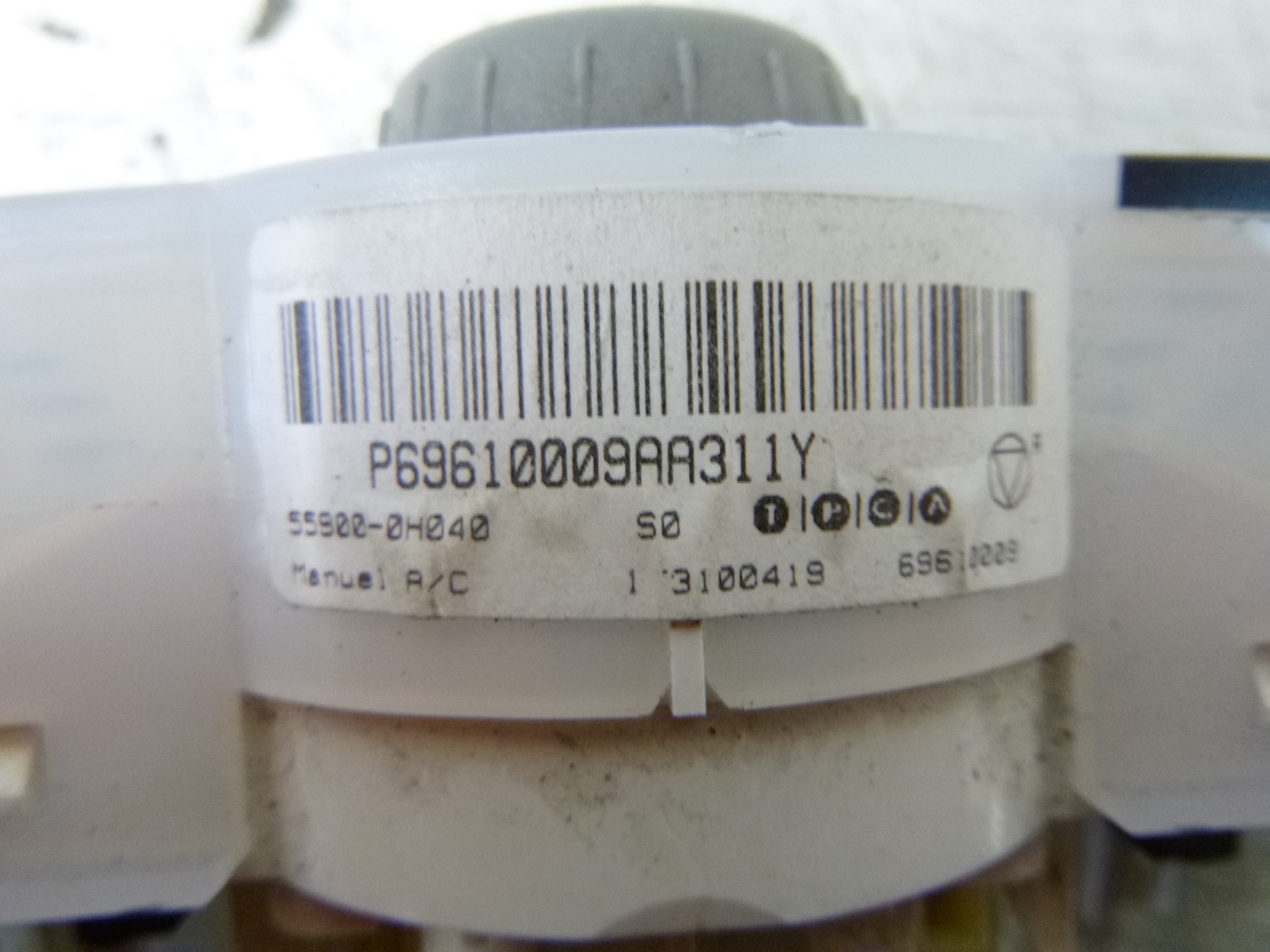 commande de climatisation alimentation d'air Toyota Aygo Lift 2010r.