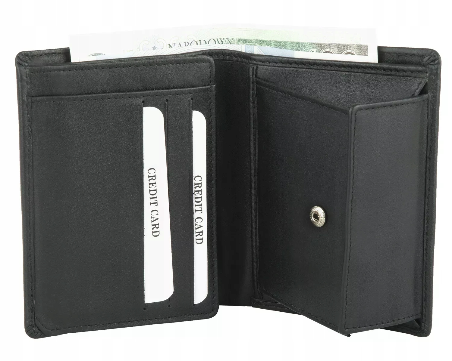 PORTFEL MĘSKI SKÓRZANY OCHRONA RFID Czarny Z OCHRONĄ DUŻY ROZBUDOWANY Kod producenta 5455M-ID/S