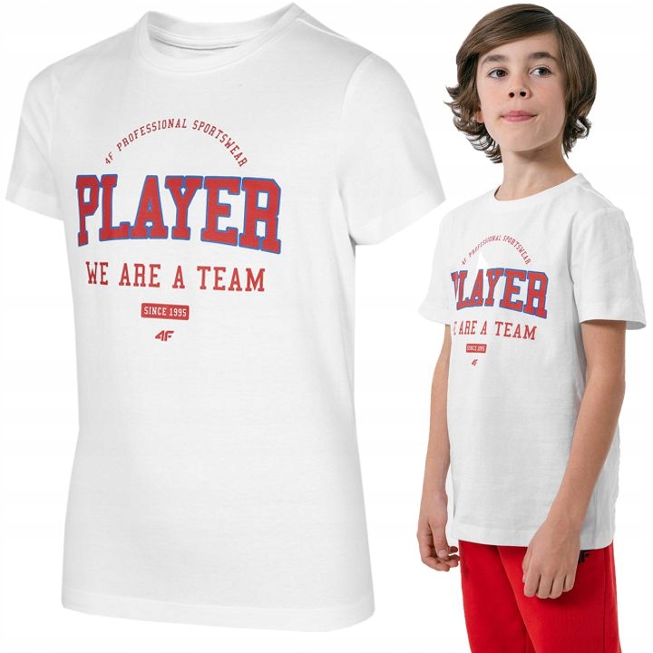 

Chłopięca Koszulka 4F T-shirt Sportowa Z Nadrukiem