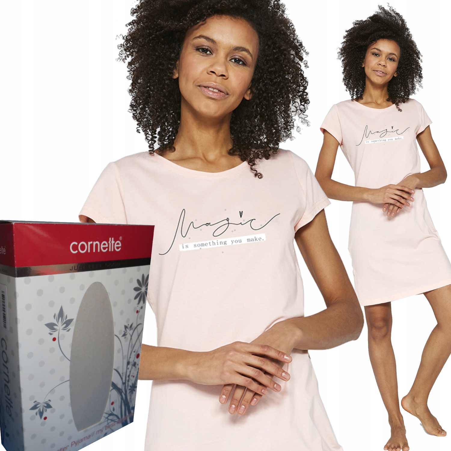 

Cornette koszula damska 612/208 Magic 2 morela