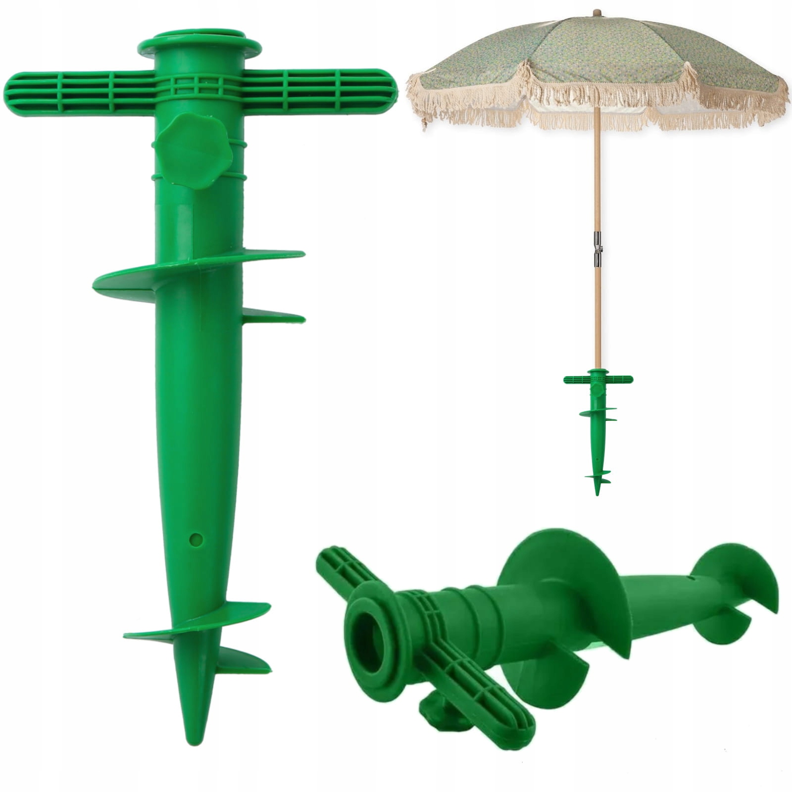 Uchwyt do parasola, świder, stojak wkręcany pod parasol plażowy, ogrodowy