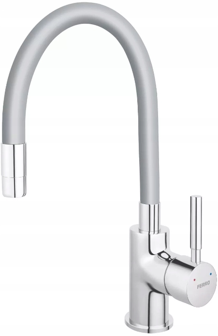 Ferro Bateria kuchenna Zumba Szara, stojąca., elastyczna wylewka.