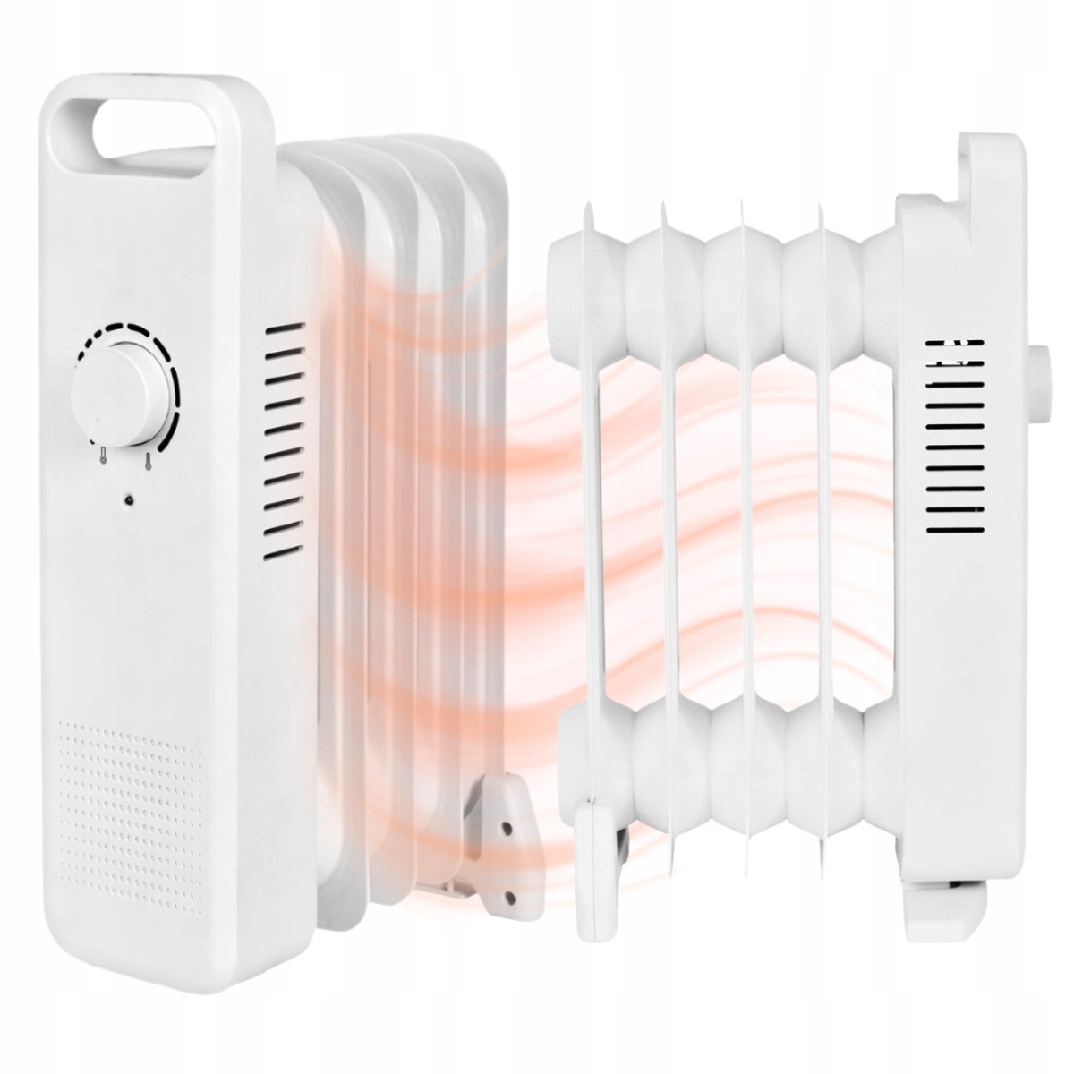 Elektrický olejový radiátor 500 W 230 V Malý radiátor Bílý Anslut