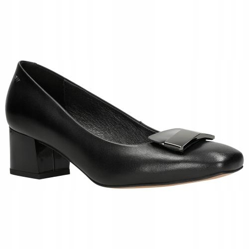 Dámské lodičky na nízkém podpatku Wojas černé, velikost 38