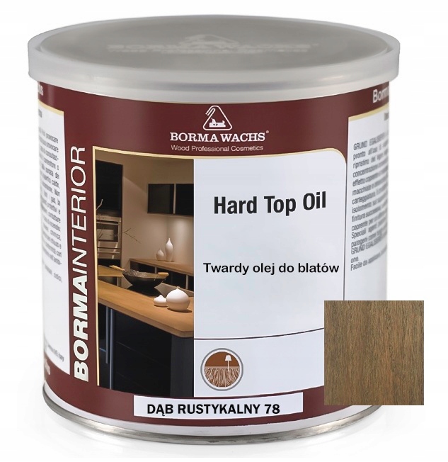 Tvrdý Olej Na Dřevěné Desky Borma Wachs Hard Top Oil Dub Rustikální 750 ML