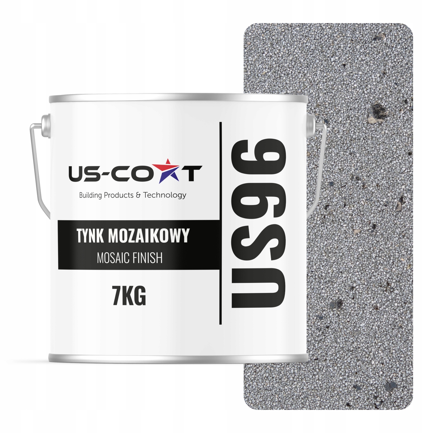 Mozaiková Omítka Mozaika 7KG Stříbrná Černá Slída M51 Pryskyřičná Fasáda
