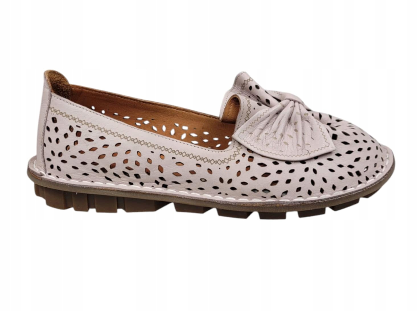 Artiker Ažurové Balerínky Polobotky 56C0056 Béžové vel. 40