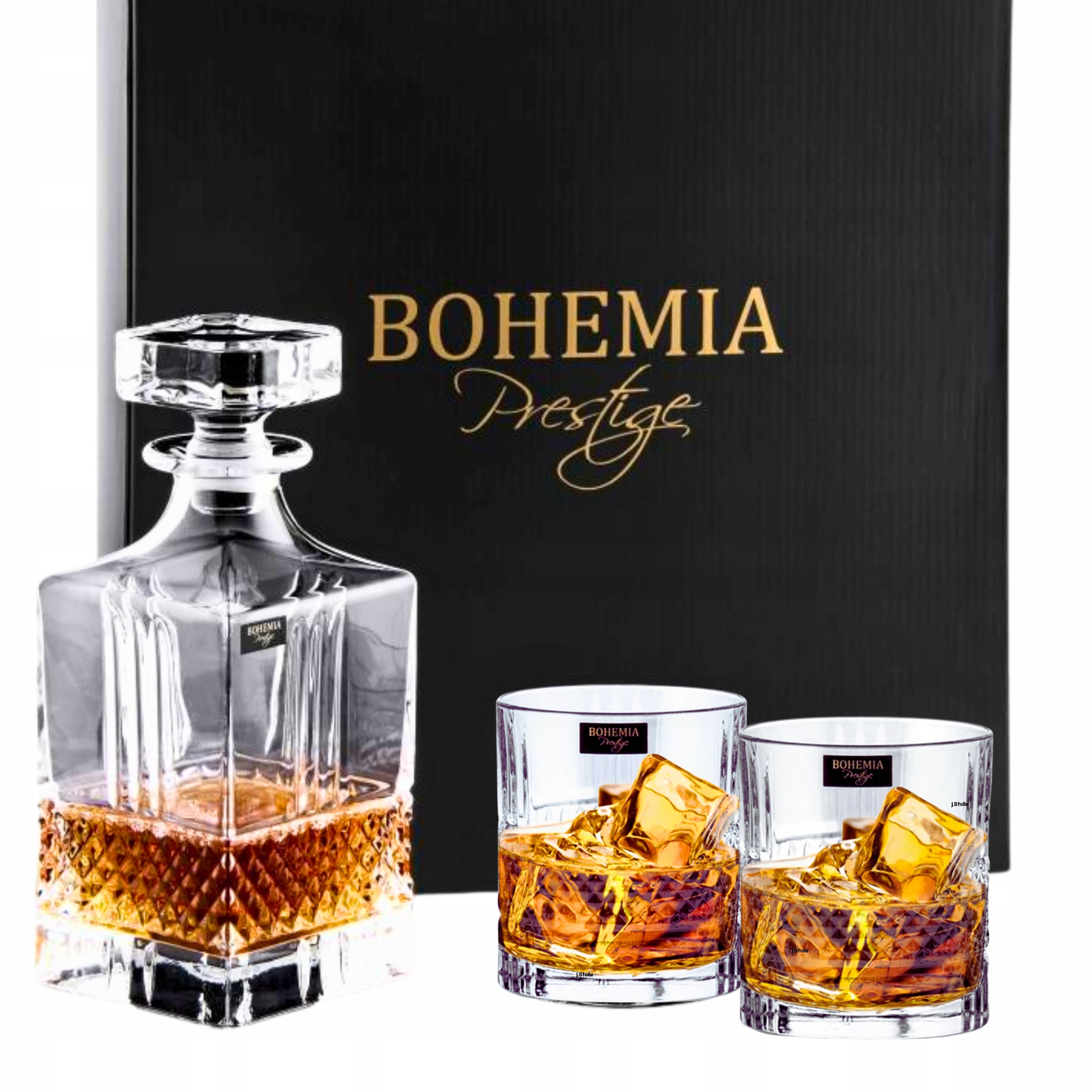 Sada na whisky Bohemia Elegante Sklenená 340ML Kpl 6 Ks Karafka 850 ml