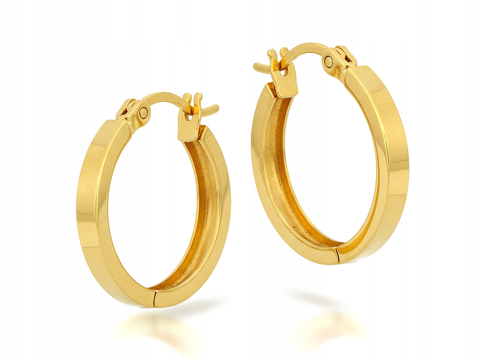 Zlaté Náušnice 585 kolečka 20 mm módní a stylové, ideální pro den žen