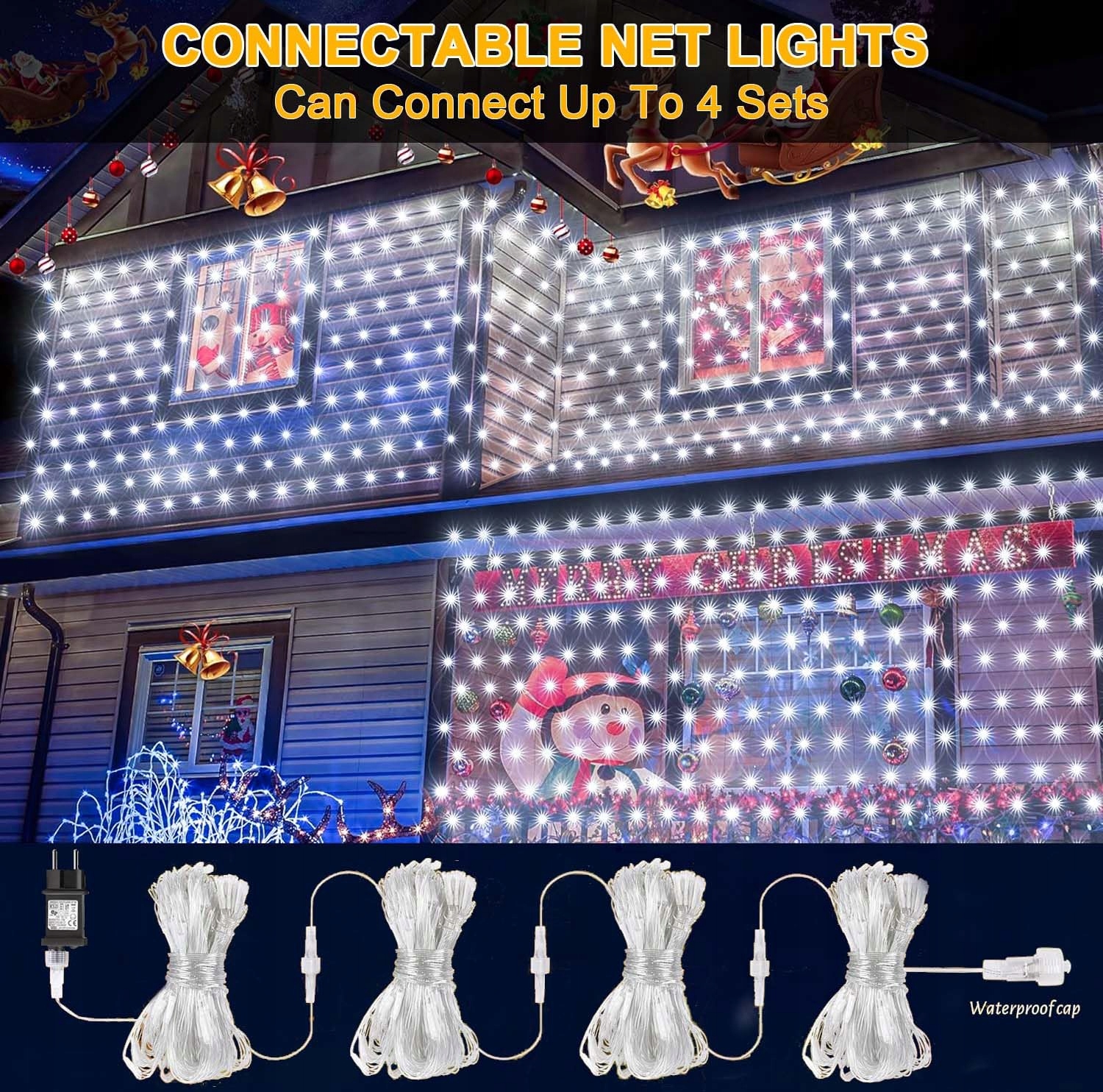 YOWIN Siatka Światełek Lampki Girlanda Zewnętrzna 3x2m 200 LED — miniatura 5