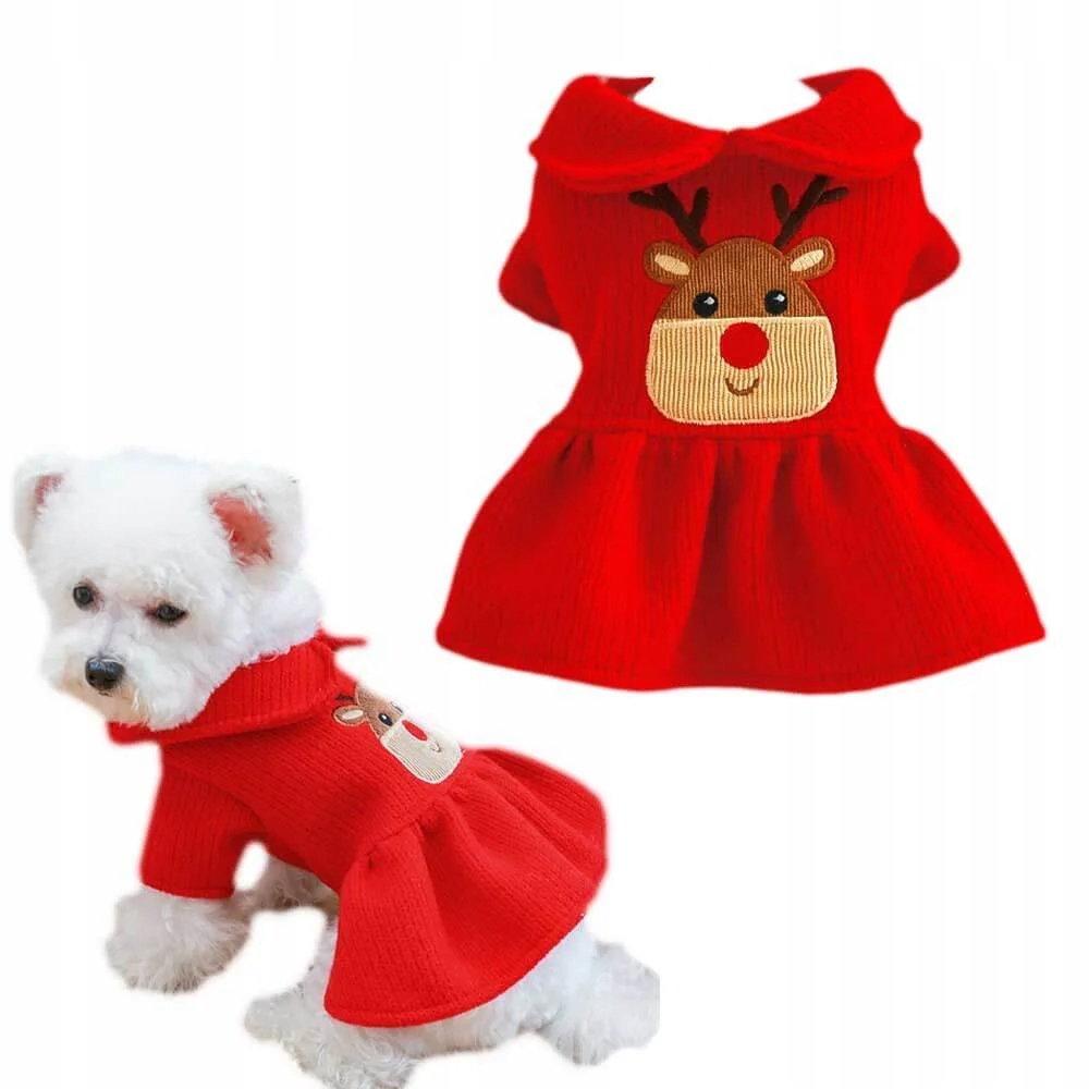 

Swiateczna sukienka z reniferkiem Cupid S