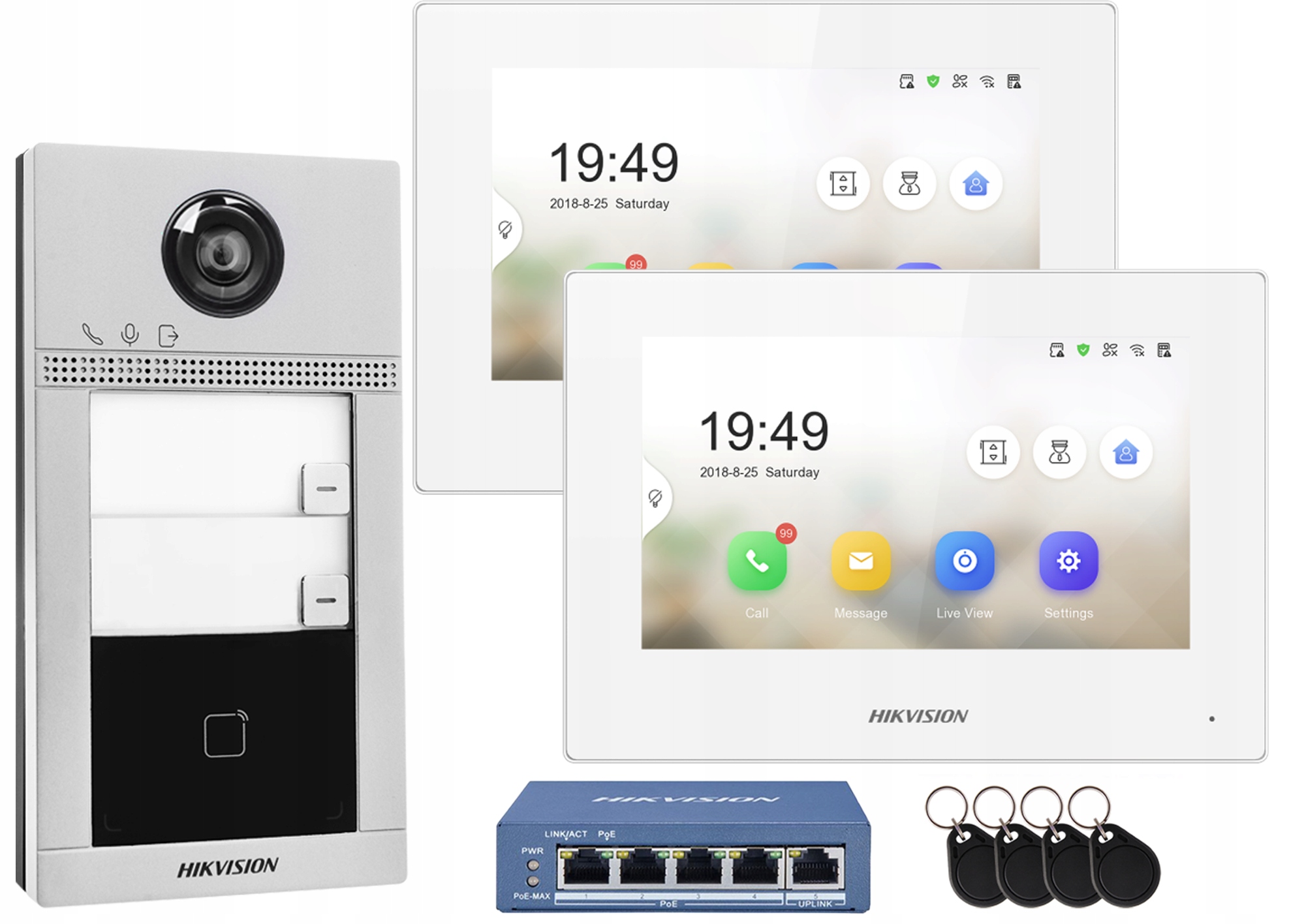 Videovrátnik WiFi Hikvision Villa 2-rodinný FullHD Brána Aplikácia