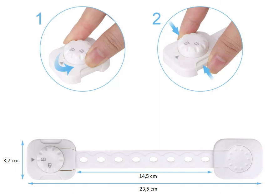 ZABEZPIECZENIA SZAFEK BLOKADY MEBLI SZUFLAD DRZWI ZABEZPIECZENIE trzyma + Szerokość produktu 22 cm