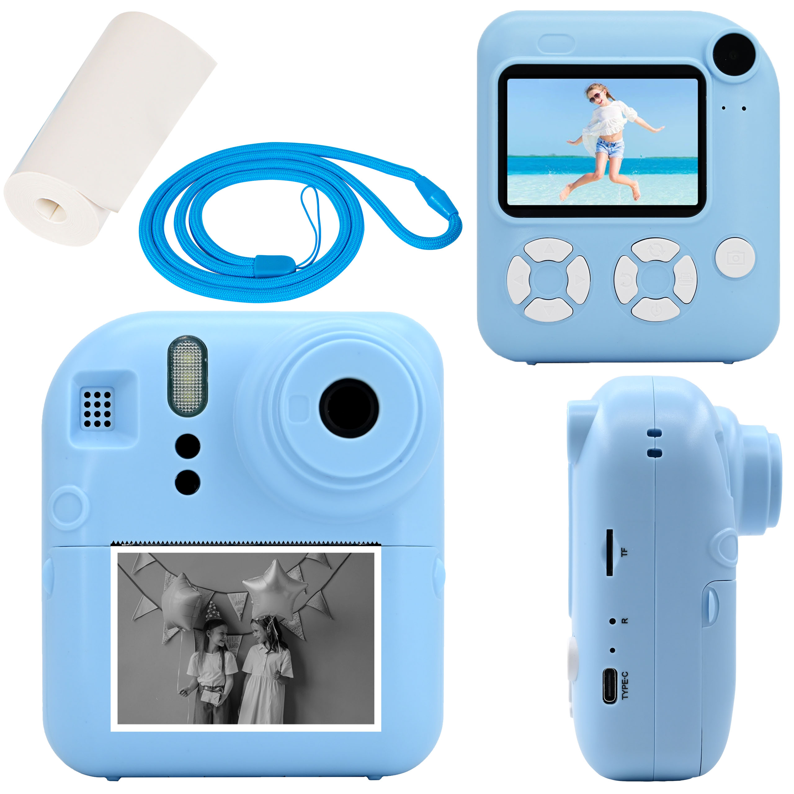 Printuś Aparat Natychmiastowy Dla Dzieci Fhd Mini Drukarka 10 Sztuk Rolek