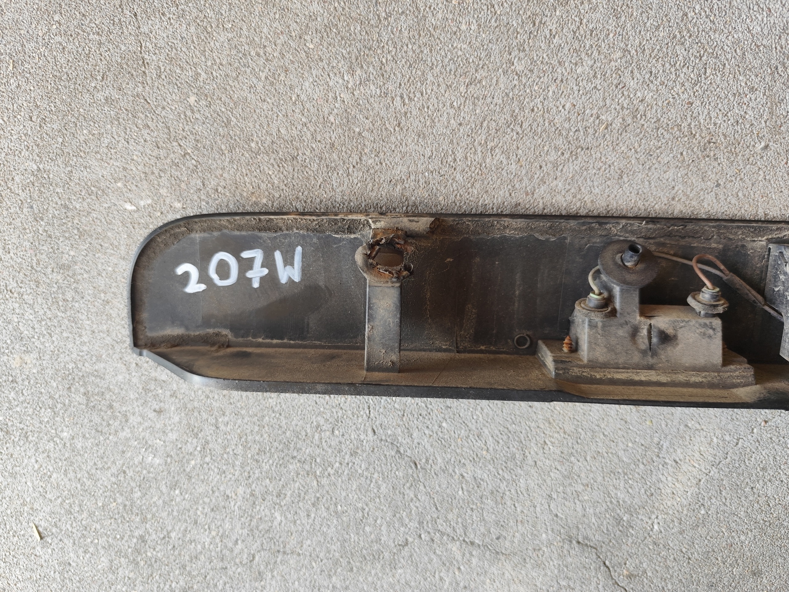 VW T5 cap moulding number plate light trunk door black