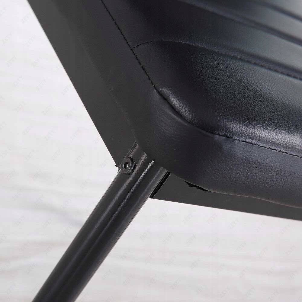 Zestaw 4 krzeseł do jadalni, czarne Kolor mebla czarny