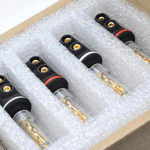 Wtyki głośnikowe bananowe KaCsa - 24k zestaw 8 szt