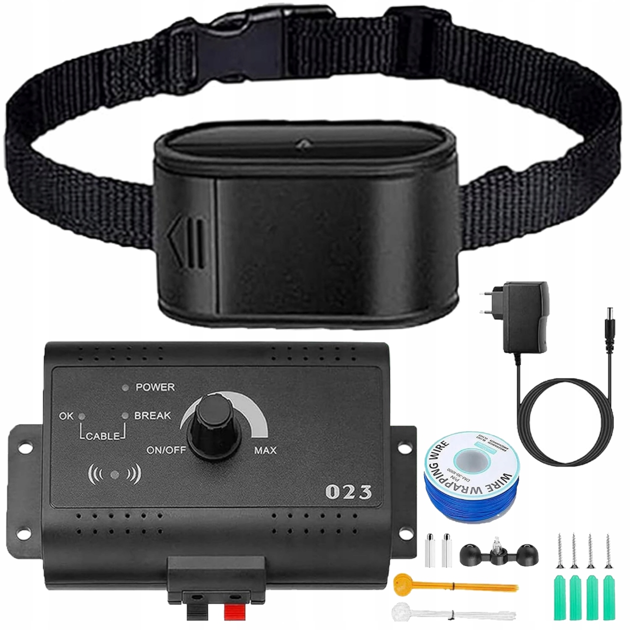 Levně Elektrická pastva pro psa kočku Kotec Obojek Oplocení 300 m Sada