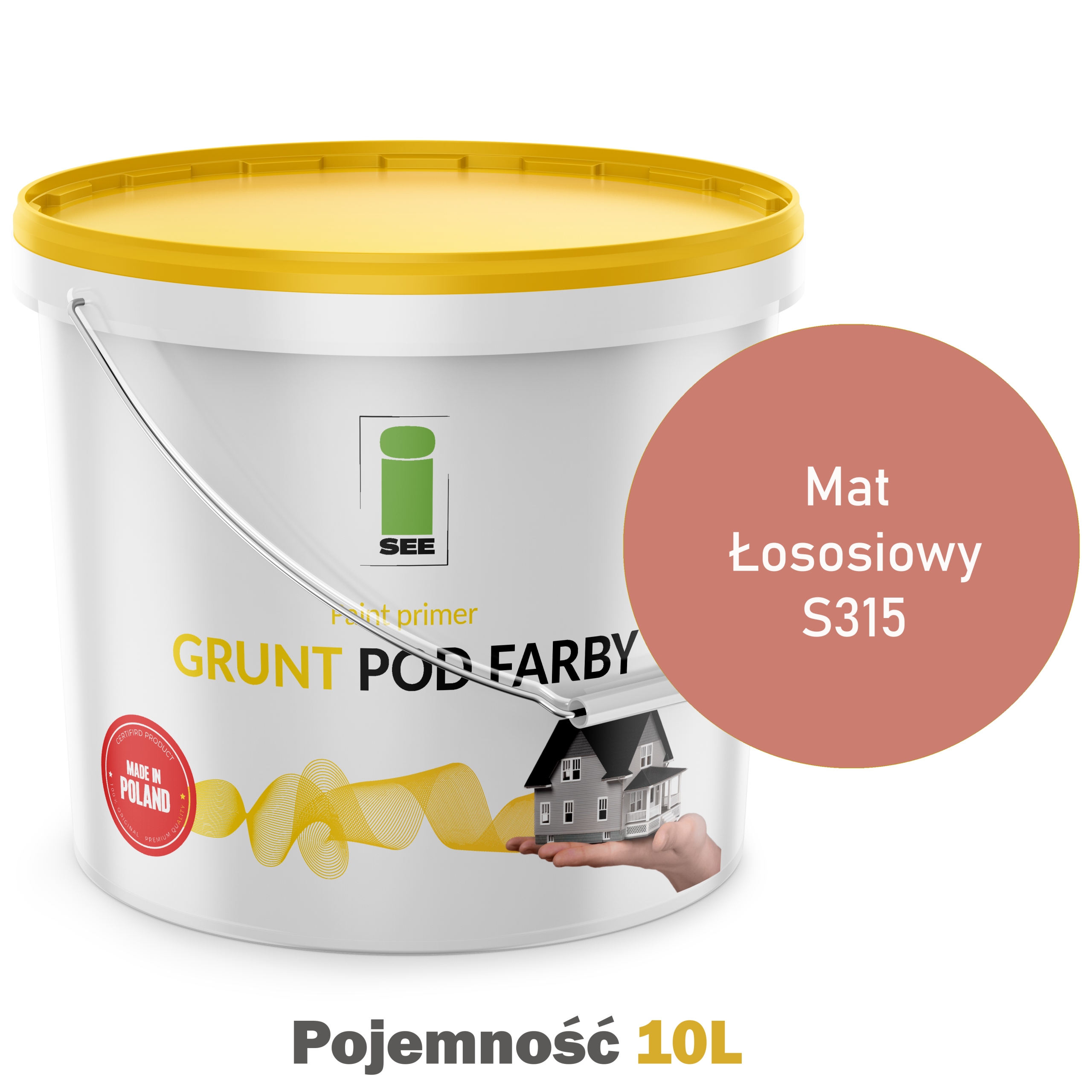GRUNT POD FARBĘ SILIKONOWĄ ELEWACYJNĄ ŁOSOSIOWA ODCIEŃ RÓŻOWY 10L Kod producenta S315