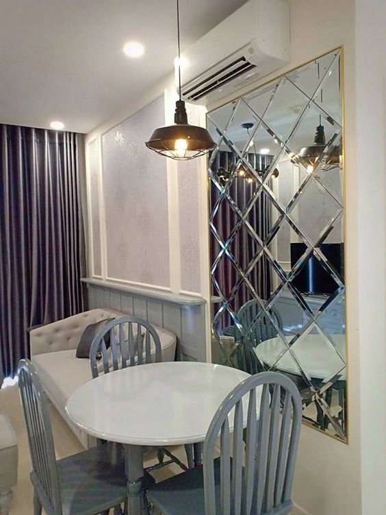 Lustrzane Płytki 40x40 Lustro Fazowane Glamour Wysokość 400 mm