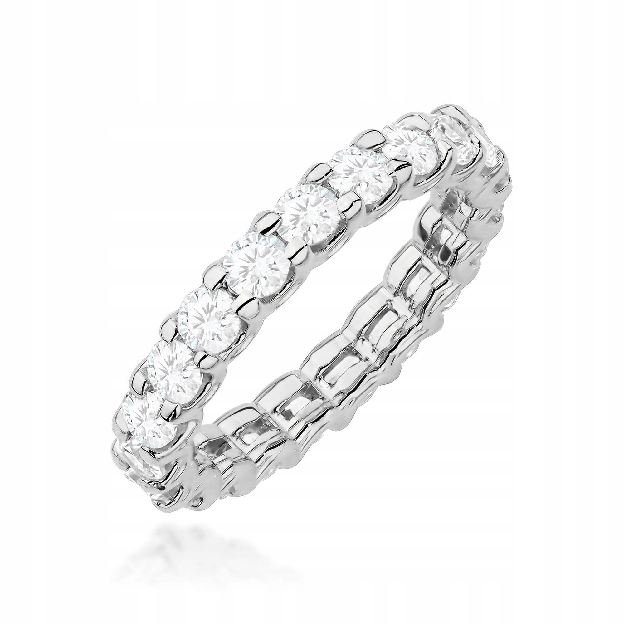 Prstýnek z bílého zlata s brilianty r9