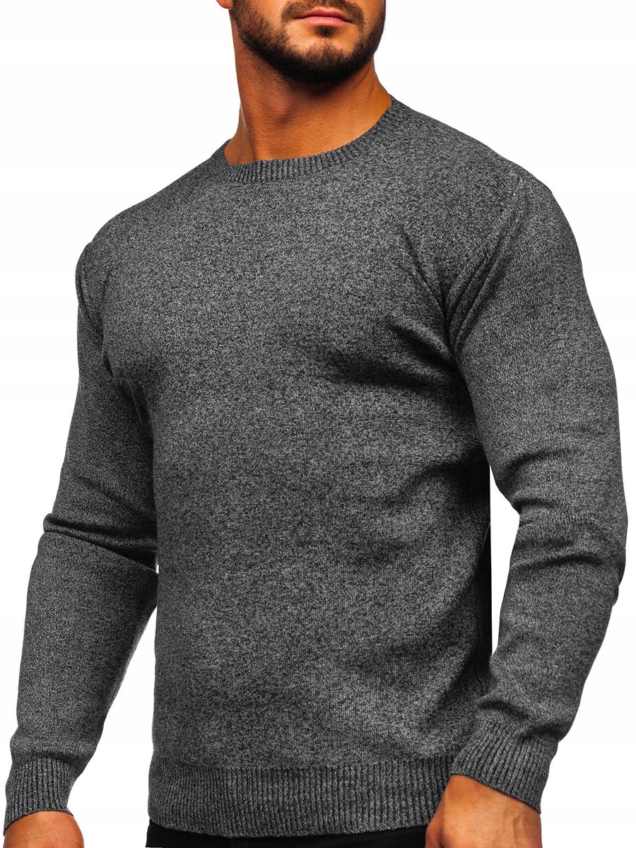 

Sweter Męski Klasyczny Grafitowy S8165 Denley_m