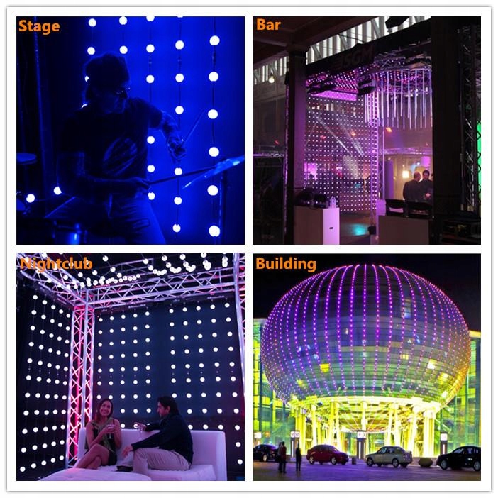 Vianočná Led Ozdoba Veľké Gule 5 CM 50 MM Sieťka