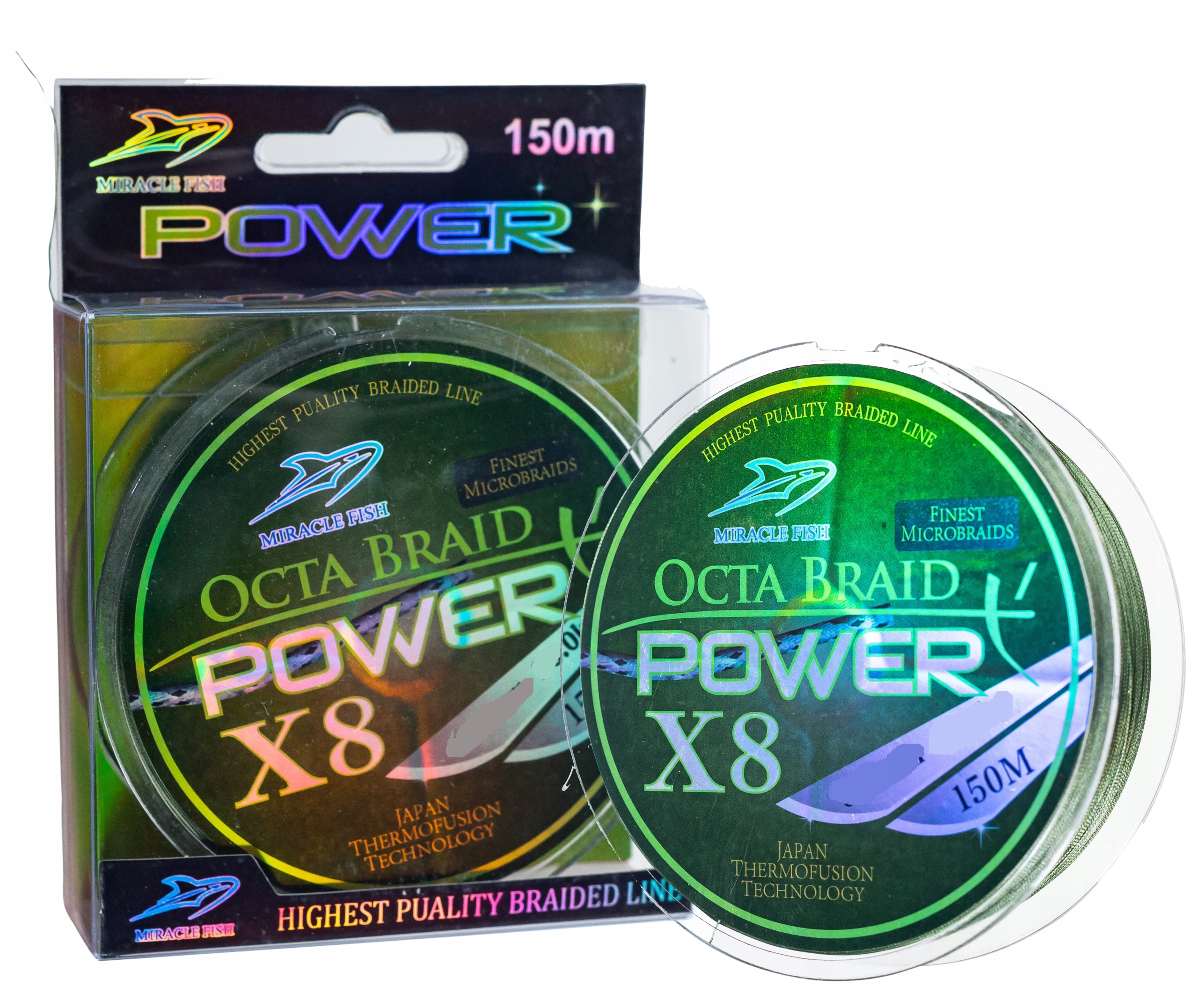 Plecionka Octa Braid Power X8 Green 0,16mm 150m
