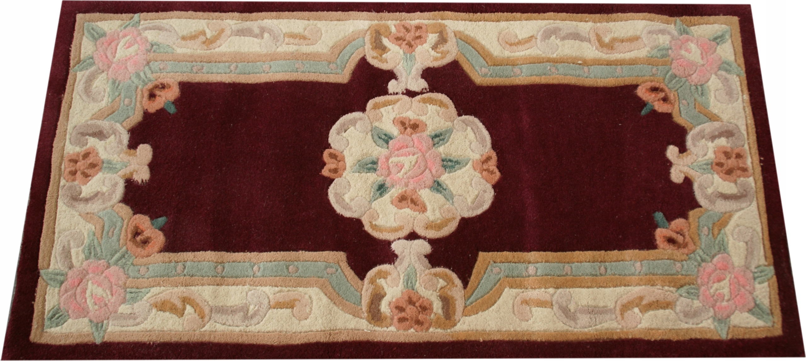 Vlnený koberec typu Aubusson 60x120 bordový