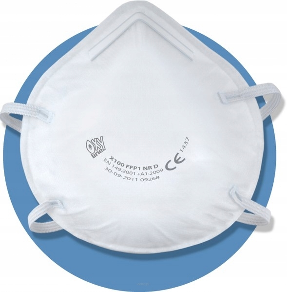 

Maska przeciwpyłowa OxyLine X100 FFP1 Nrd półmaska