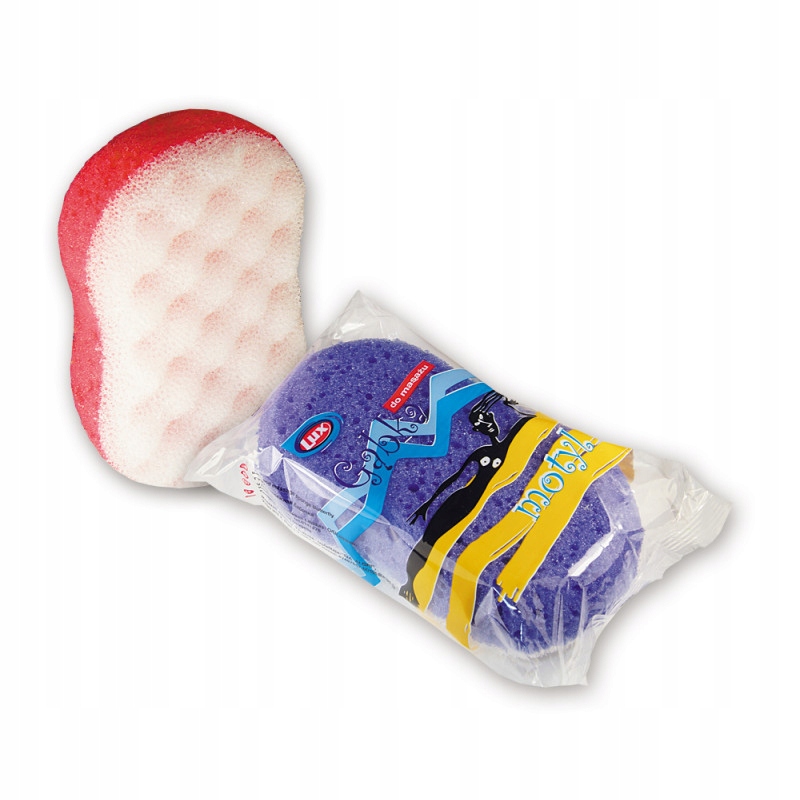 Lux Motyl owalna gąbka do kąpieli i masażu dwustronna