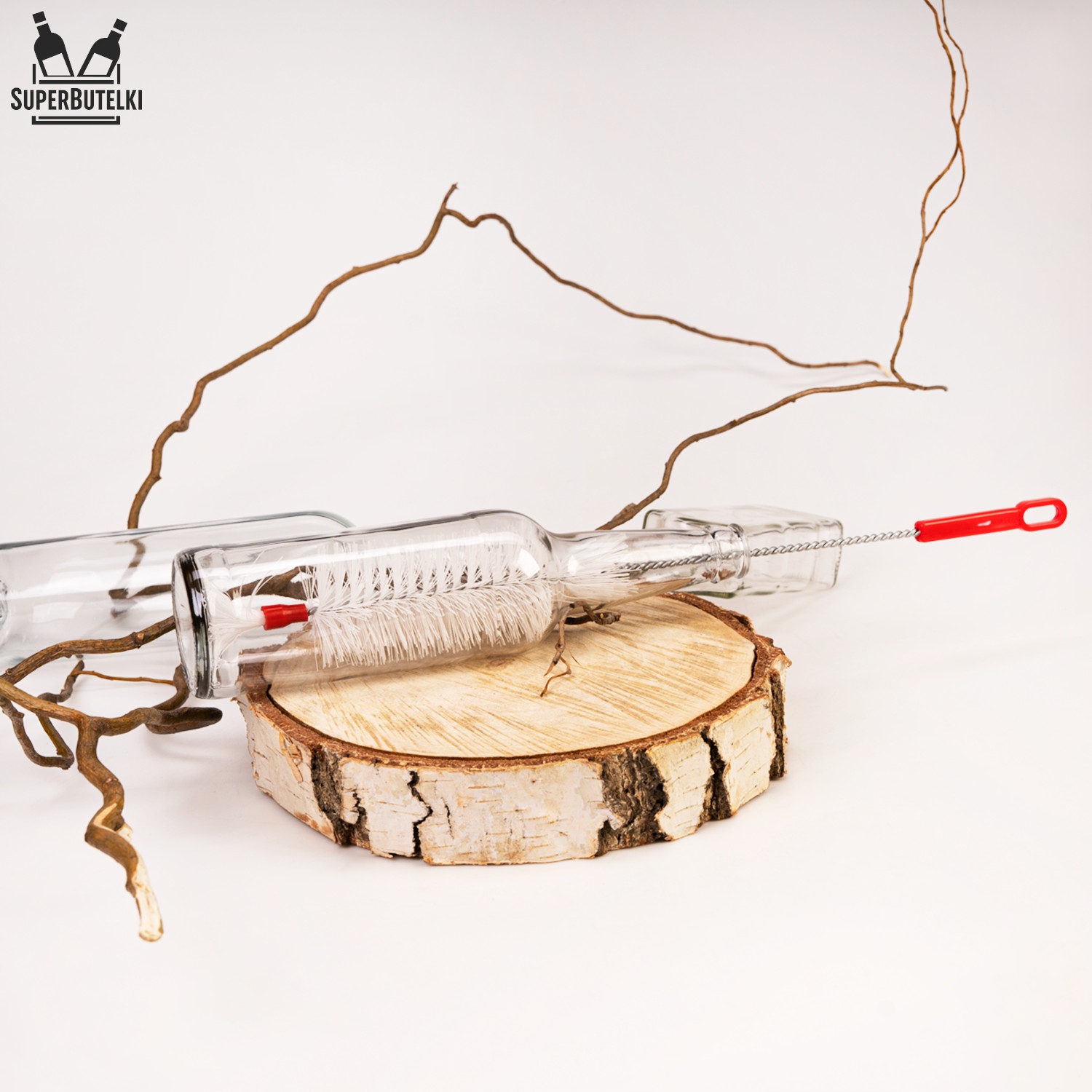 SZCZOTKA DO MYCIA CZYSZCZENIA BUTELEK SŁOIKÓW BUTELKI CZYŚCIK DŁUGA 44 CM Stan opakowania oryginalne