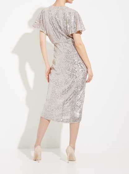 Cekinowa Suknia Damska Joseph Ribkoff Szara r.46 Rozmiar 46