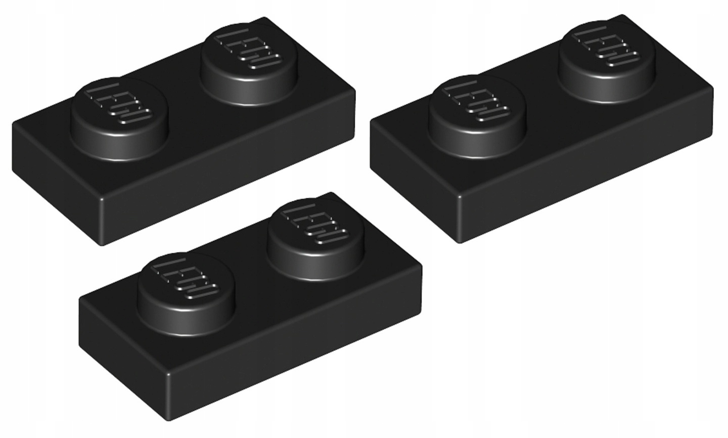 

Lego Płytka 1x2 Czarna/Black (3023/302326) 3szt.