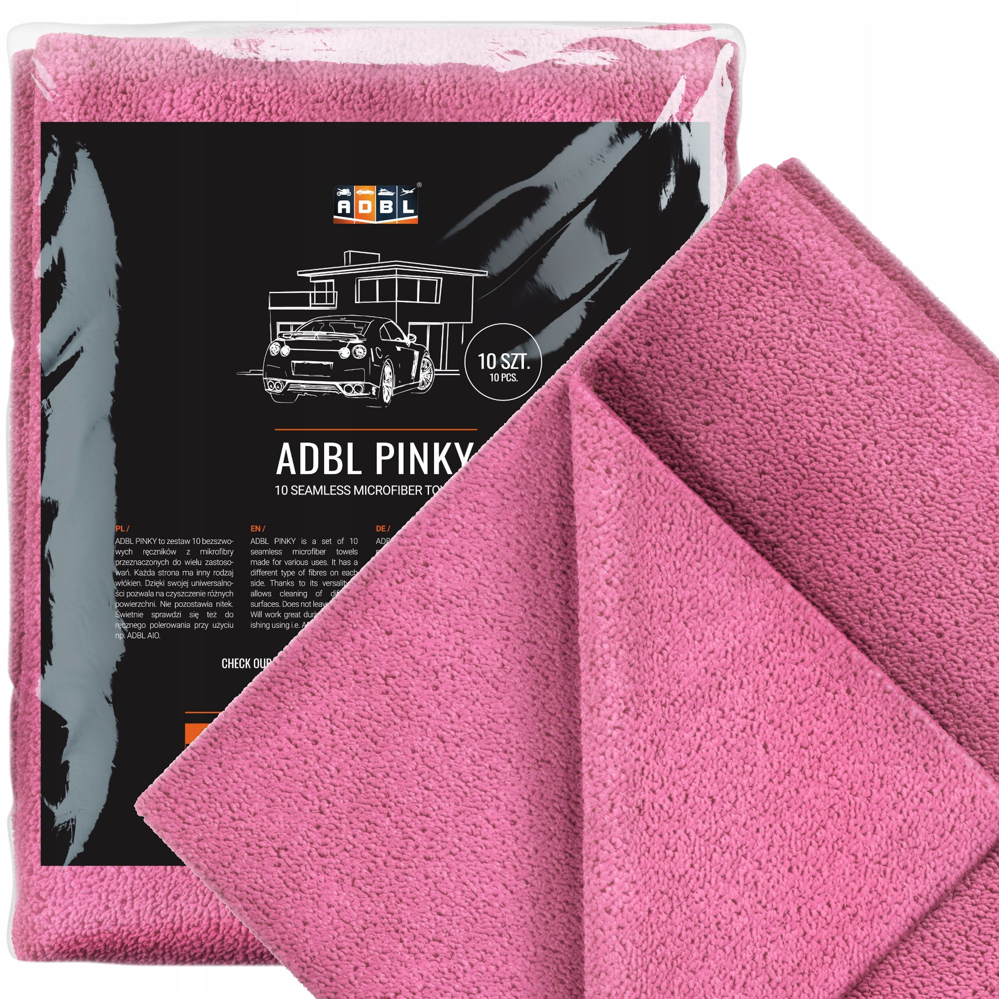 Adbl Pinky Zestaw 10x Miękkie Mikrofibry 40x40 cm