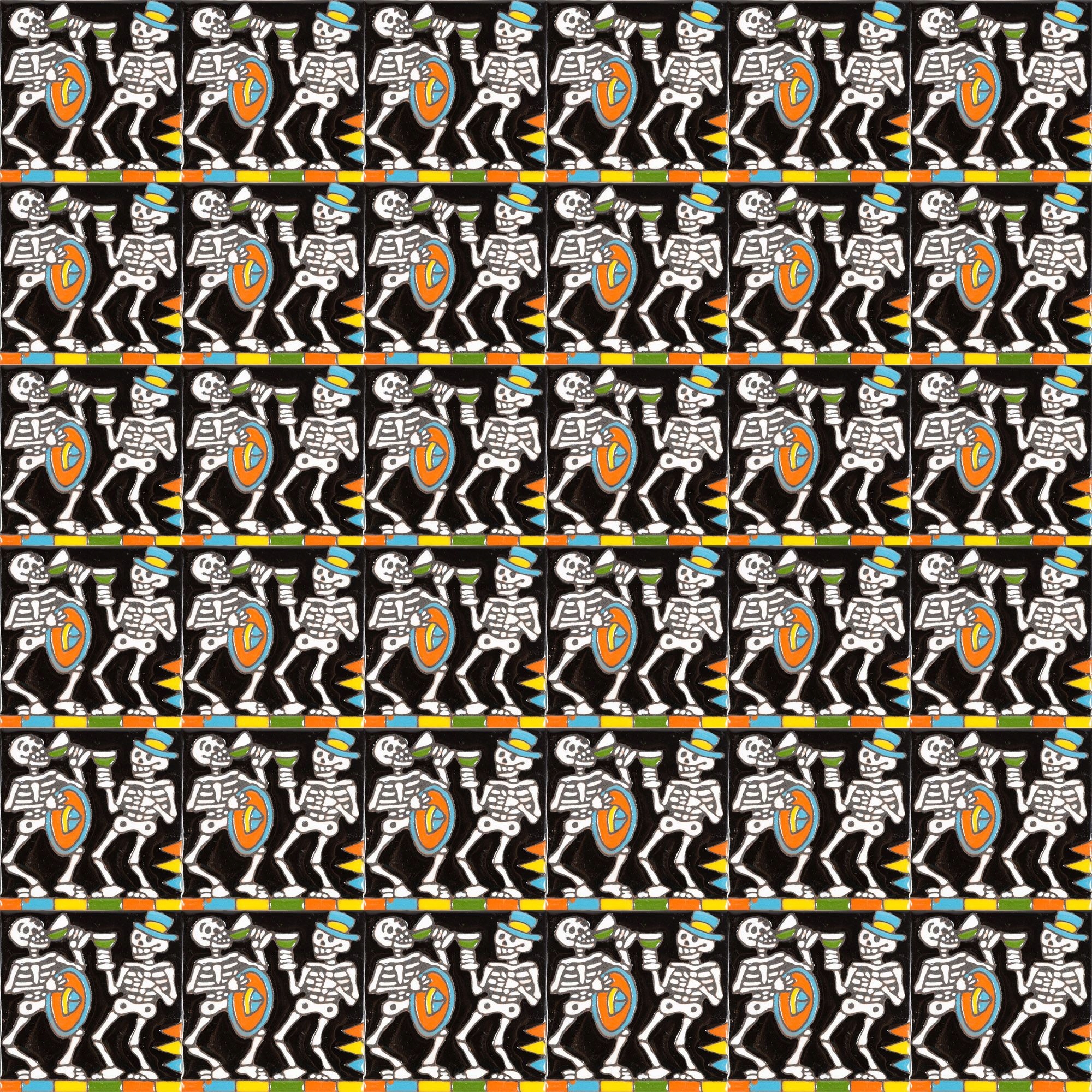 Płytka Meksykańska Z Reliefem-Seria Catrina-Fiesta Typ dekor