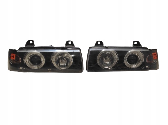 BMW 3 E36 90- LAMPY PRZÓD LEWA PRAWA SONAR RINGI SOCZEWKA