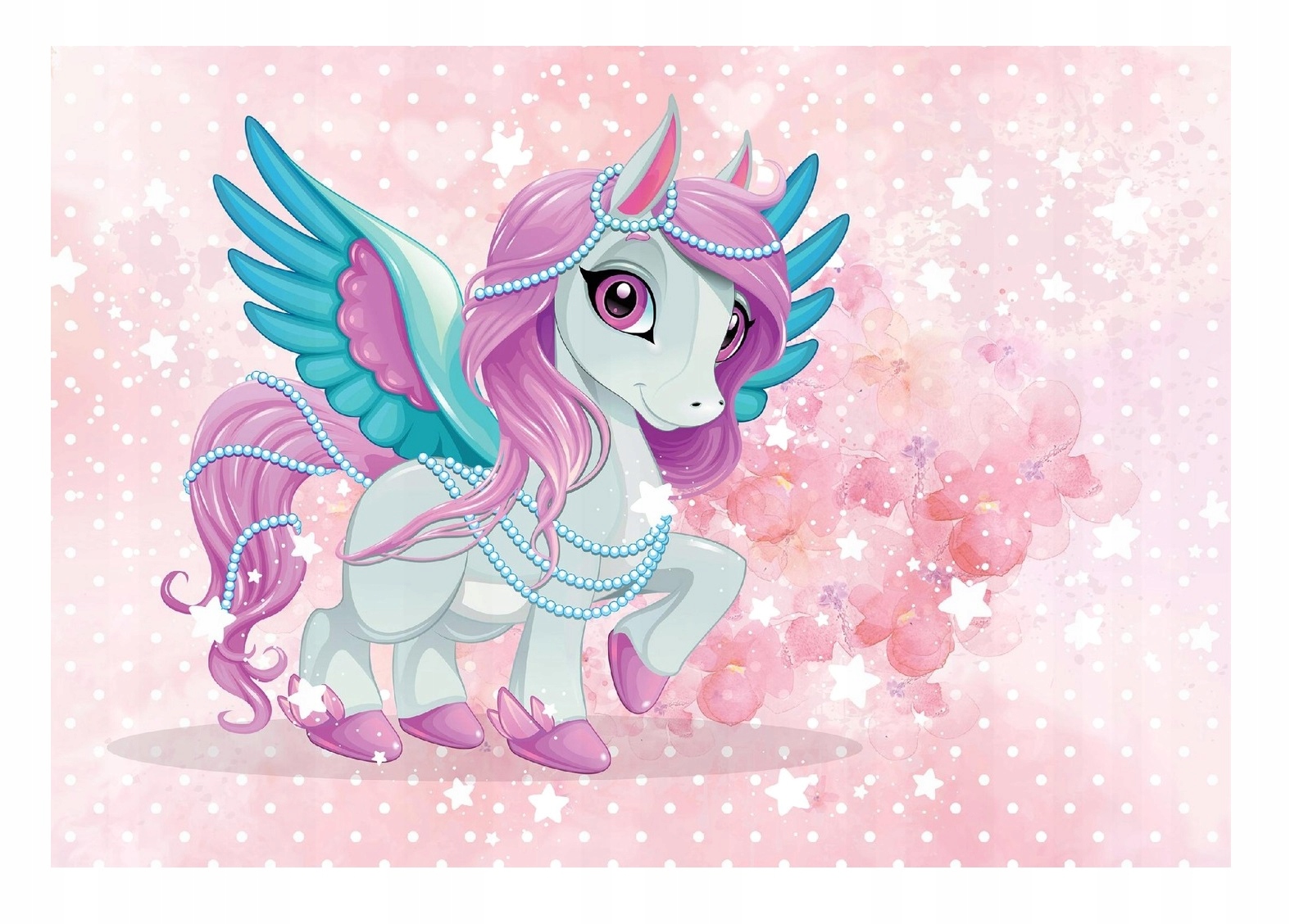 Fototapeta Jednorožec Pro Dívku Růžová Tapeta Na Zeď 254x184