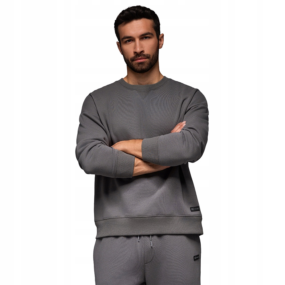 Klasická tepláková mikina unisex bez kapuce šedá OU-SNBC-0104 V18 vel. Xs/s