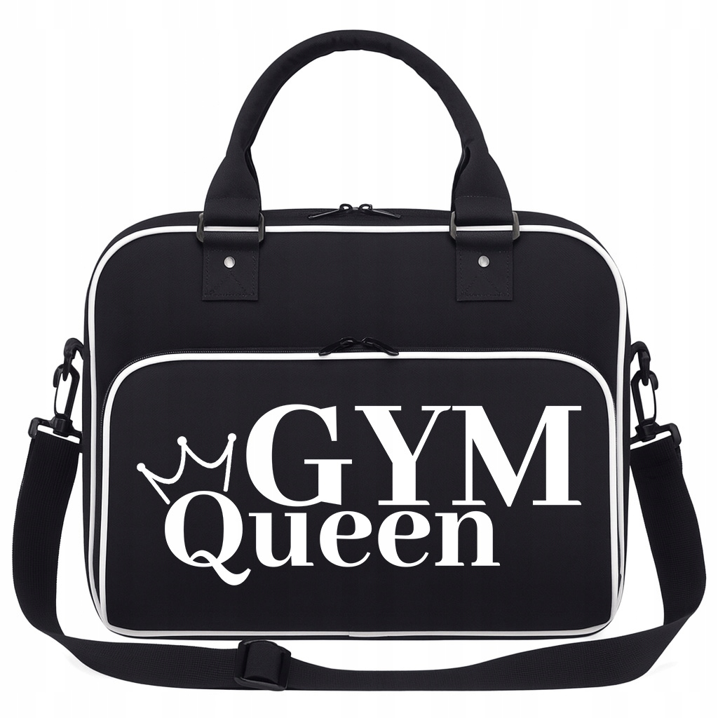 Černá Taška Gym Queen Prostorná Pro Posilovnu Trénink Sportovní Fitness Pilates