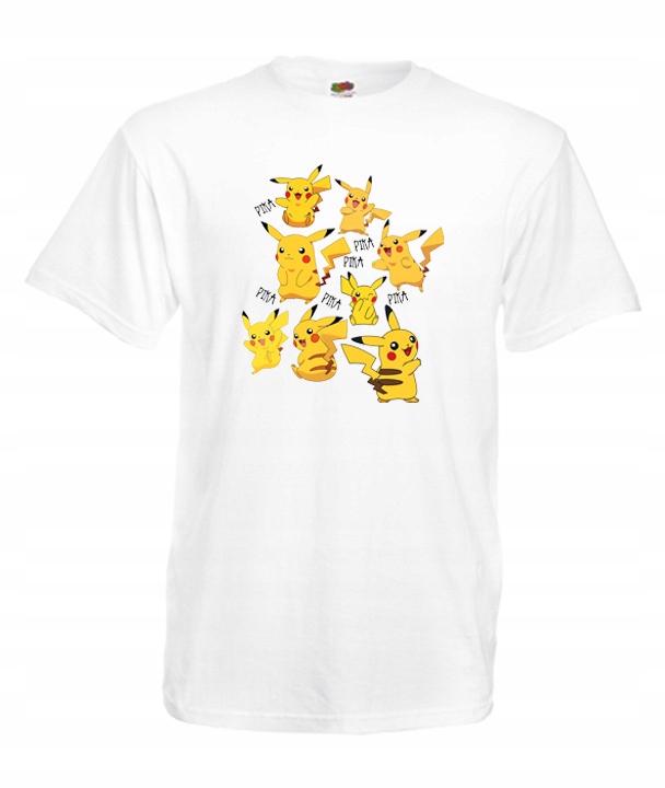 

L Koszulka Męska Pokemony Pikachu Pika Wzory
