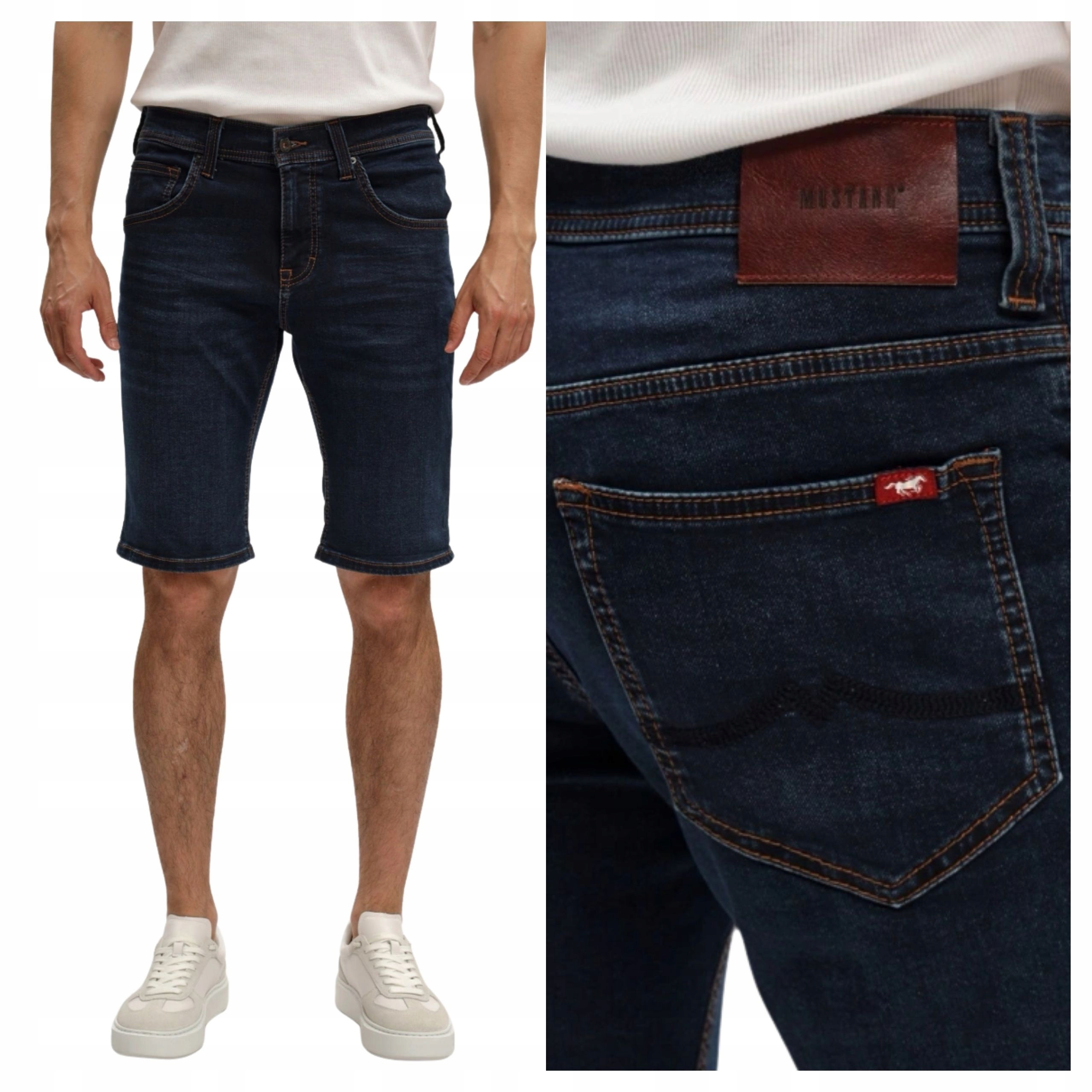 Pánské džínové šortky Mustang Chicago Modré Denim W32