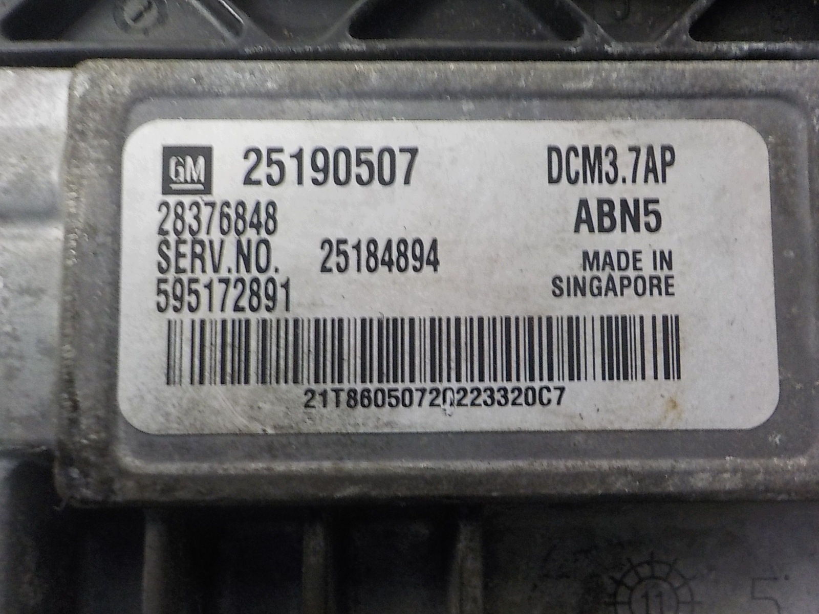 OPEL computer control unit 25190507 25184894 DCM3.7AP