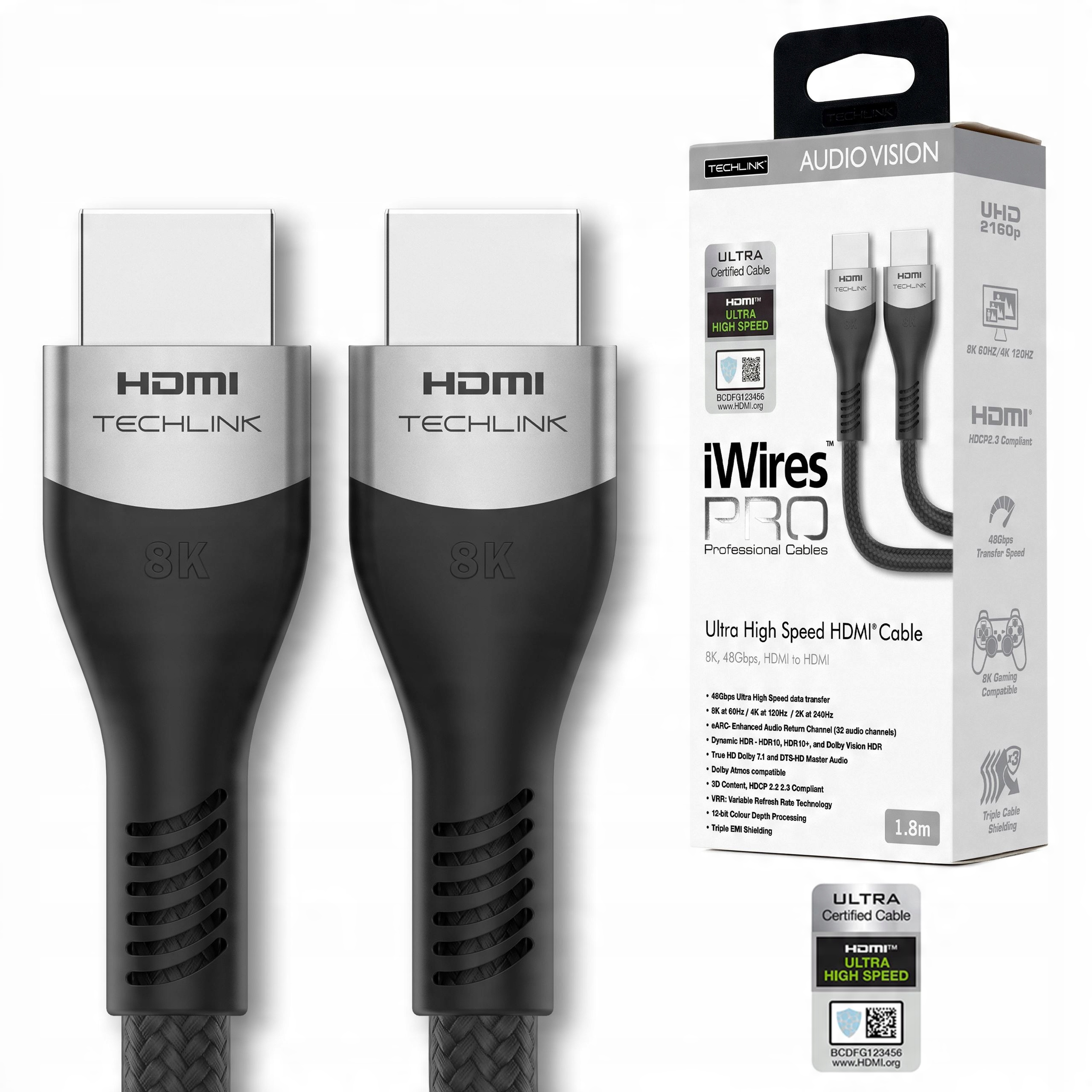 

Kabel Hdmi Techlink iWIRES Pro 8K 711818 Hdr 1,8m
