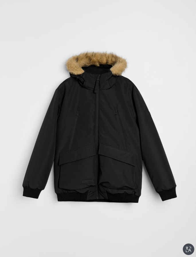 Zateplená bomber bunda s kapucí 295EU-90X velikost M